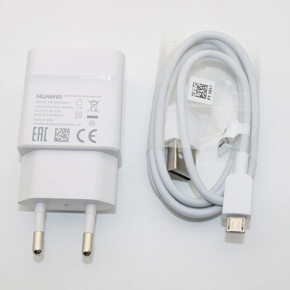 huawei 5V2A зарядное устройство ЕС Быстрая Зарядка адаптер питания usb микро кабель для p9 8 lite honor 8x 7x y6 y7 y9 p smart z - Тип штекера: EU Add Mirco Cable