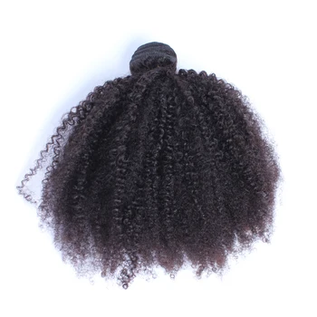 Mongolian Afro Kinky Curly Bundles Human Hair Bundles With Closure 100% Human Hair Weave Extensions 4B 4C Virgin Hair EverBeauty 2