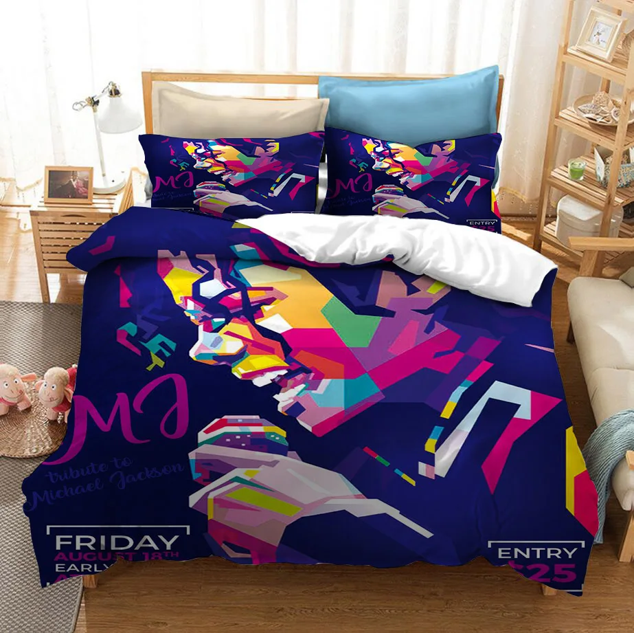 Michael Jackson 3D Printed Bedding Set Duvet Covers Pillowcases Comforter Bedding Set Bedclothes Bed Linen(NO sheet)