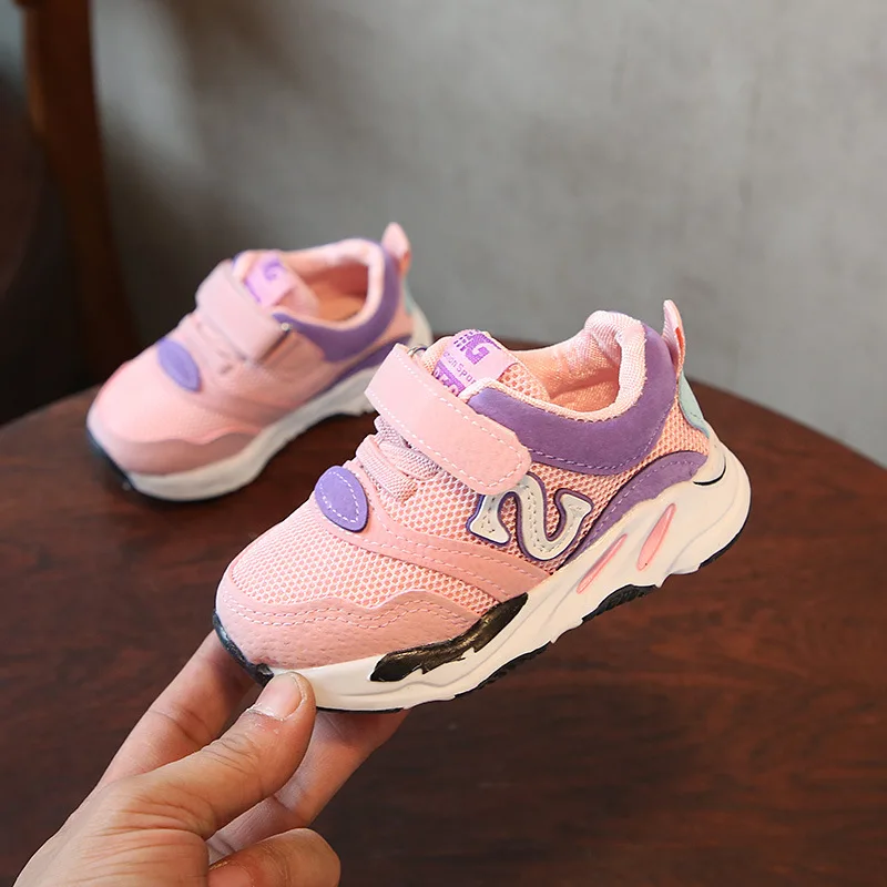 6603 Pink Новая детская обувь для маленьких мальчиков и девочек, детские повседневные кроссовки, дышащая мягкая Беговая спортивная обувь для новорожденных - Цвет: 6603 Pink