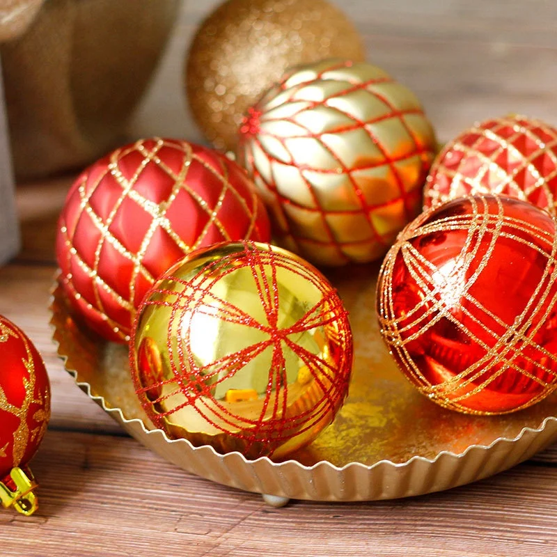 7cm Christmas Tree Decorative Ball Ornaments Pendant 12Pcs/Pack Silver Hollow Out Xmas Ball Decor Baubles for Christmas Home