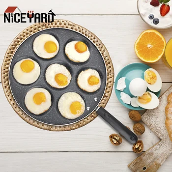 

4/5/7-hole Frying Pot Thickened Omelet Pan Cooking Egg Ham Pans Breakfast Maker Creative Non-stick Egg Pancake Steak Pan