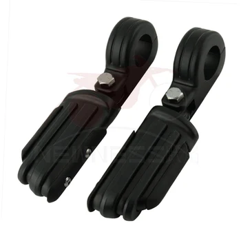 

Black Motorcycle 1-1/2" 1.5" 38mm highway Crash Bar Footrest Pedal Foot Pegs Footpeg Mounting for Harley Honda Yamaha Suzuki