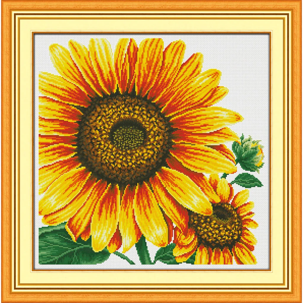

Joy Sunday 1 Set DIY Stamped Cross Stitch Kits with Sunflower Pattern Crafts DIY Needlework Kits