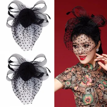 

Hair Jewelry Wedding Hair Accessories Party Fascinator Hair Accessory Feather Clip Hat Flower Lady Veil Wedding Decor