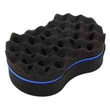 Double Sided Wave-shaped Sponge Brushes Multi-holes Side Braid Twist Hair Curl Wave Hair Sponge Brush Comb Hair Styling Tools
