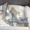 2022 New Rhinestone High Heels Cinderella Shoes Women Pumps Pointed toe Woman Crystal Party Wedding Shoes 5cm/7cm/9cm heels ► Photo 1/6