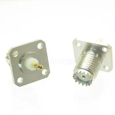 DHL/EMS 50 шт. разъем мини. Разъем UHF jack фланец припой чашки deck mount прямой F-h2