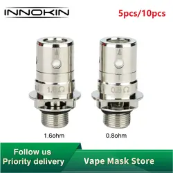 Оригинальный 5 шт. Innokin Zenith сменная катушка кулер 1.6ом/грелка 0.8ом ядро для Zentih MTL танк E-cig Vape запасная часть катушки