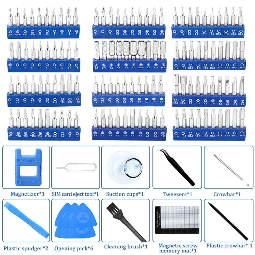 Präzisions schrauben dreher Set 140 in 1 Magnet bits Mine kleine tragbare Handwerkzeug-Kits für Xiaomi Handy Handy PC Uhr Reparatur – Detail 11