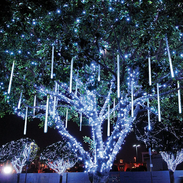 

Production Wholesale 30 Cm 50 Cm LED Meteor Shower Lamp Tube Colorful Hanging Tree Meteor Lighting Chain Colorful Lights Decorat
