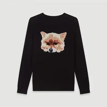 

Women Sweater 2019 Autumn / Winter Cute Puppy Long-sleeved Sweater Casual Ladies Jacket