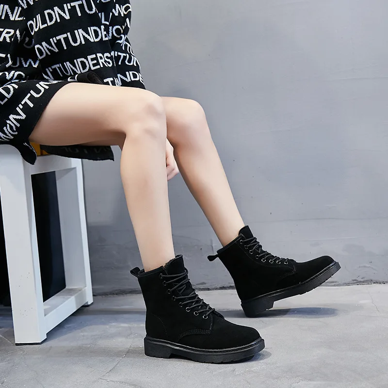 

Martin Boots Women's 2019 Autumn New Style British Style Versatile Students Autumn Online Celebrity Handsome Ankle Boots Winter