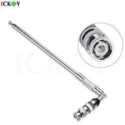 Foldable Extendable BNC Intercom Radio Whip AM Antenna 118-136 MHZ High Gain Stainless Steel 118-136MHz 100cm