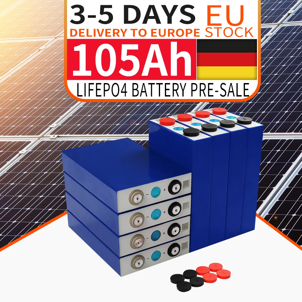 Ogreen 3 2 в новый 8-48 шт. 105AH LiFePO4 аккумулятор литий-железо-фосфатные элементы 12 24 48 96