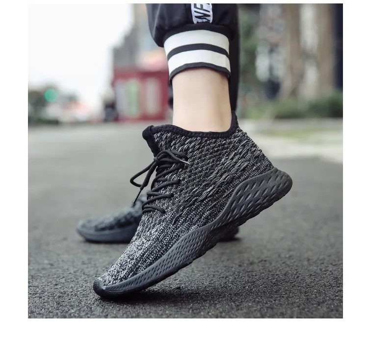 Тип высококачественных летающих тканых кроссовок; Sapatos masculinos; нескользящая мужская обувь на шнуровке; повседневная обувь для бега