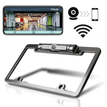 

170° Car License Plate Backup Camera WiFi Wireless Rear View Cam For Android IOS For Reverse Rear View Camera DVD