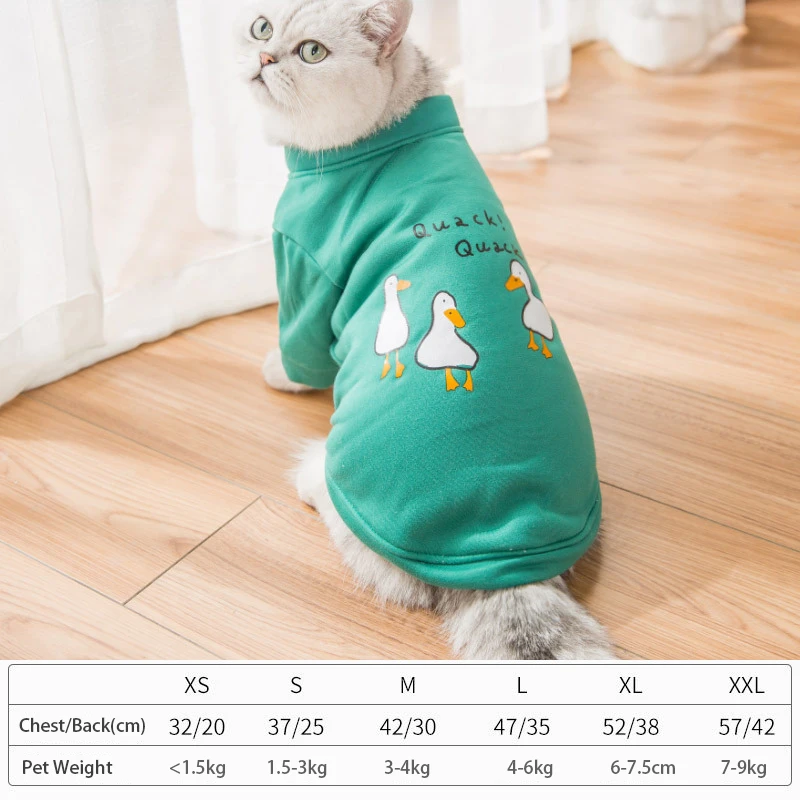Одежда для кошек, зимняя толстовка для собак, зимний комбинезон для собак, дышащая удобная одежда для питомцев - Цвет: Зеленый