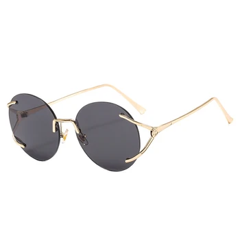 

2020 Luxury Small Round Sunglasses Women Famous Brand Designer Vintage Sun Glasses Female Retro Personality Metal Eyewear Style