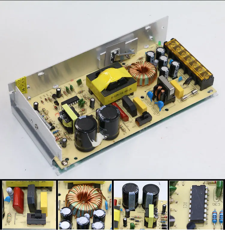 12V переключатель светодиодный Питание освещение Трансформатор 1A/2A/3A/5A/8.5A10A/12.5A/15A/20A/30A/40A/50A/60A