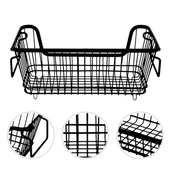 

1 Pcs Storage Basket Premium Sturdy Professional Durable Iron Net Sundries Container Organizer Holder for Clothes