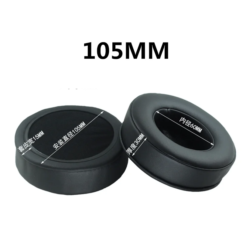 105MM Амбушюры для наушников Sennheiser для razer, запасные части, подушка из пены с эффектом памяти, круглый диаметр 70 мм 80 мм 90 мм 100 мм 110 мм 120 мм - Цвет: 105MM