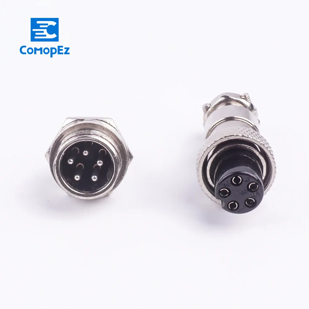1 комплект GX12 авиации круговой разъем 7/16 2/3/4/5/6 Pin типа папа + Женский авиационный 12