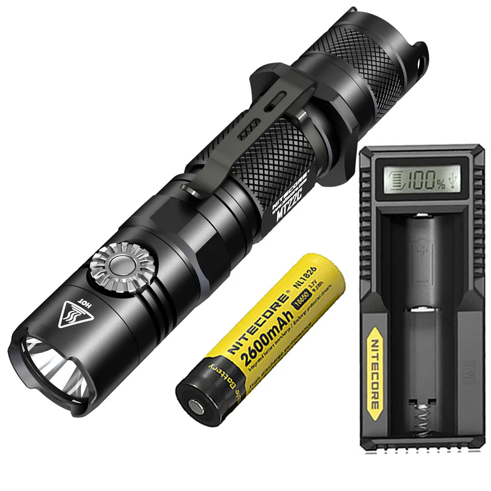 NITECORE MT22C поворотный переключатель фонарик CREE XP-L HD V6 max 1000 люмен луч бросок 185 М Спорт на открытом воздухе тактический фонарь - Испускаемый цвет: MT22C NL1826 UM10