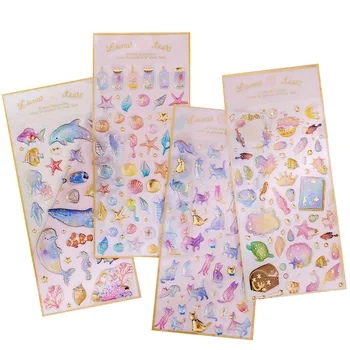 

Ins Magic Planet Crystal Sticker Transparent 3D Hand Account Diary Cup Decoration Sticker Planner Scrapbooking Stationery DIY