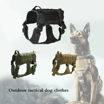 

New Styles Pet Nylon Military Tactical Dog Harness for Medium Large Dogs German Shepherd Working Dog Vest Outdoor Trainin AA