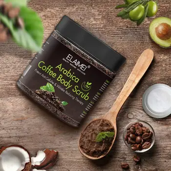 

Coffee Scrub Body Scrub Cream Dead Sea Salt For Exfoliating Anti Treatment Whitening Cellulite Moisturizing Acne J5W1