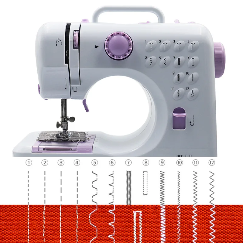 Мини Портативная бытовая электрическая педаль Швейная Машина кромка мини швейная домашняя многофункциональная двойная линия ремонтная машина