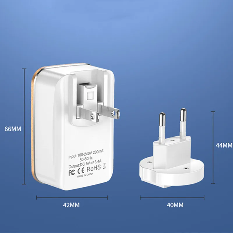 ЕС США 2 в 1 три порта usb зарядка для Apple Android мобильный телефон зарядная головка Рабочий стол для универсального мобильного телефона