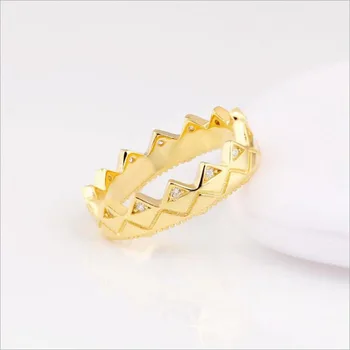 

Authentic 925 Sterling Silver The New Crown Pan Ring Looked Exotic For Women Wedding Party Gift Fashion Jewelry