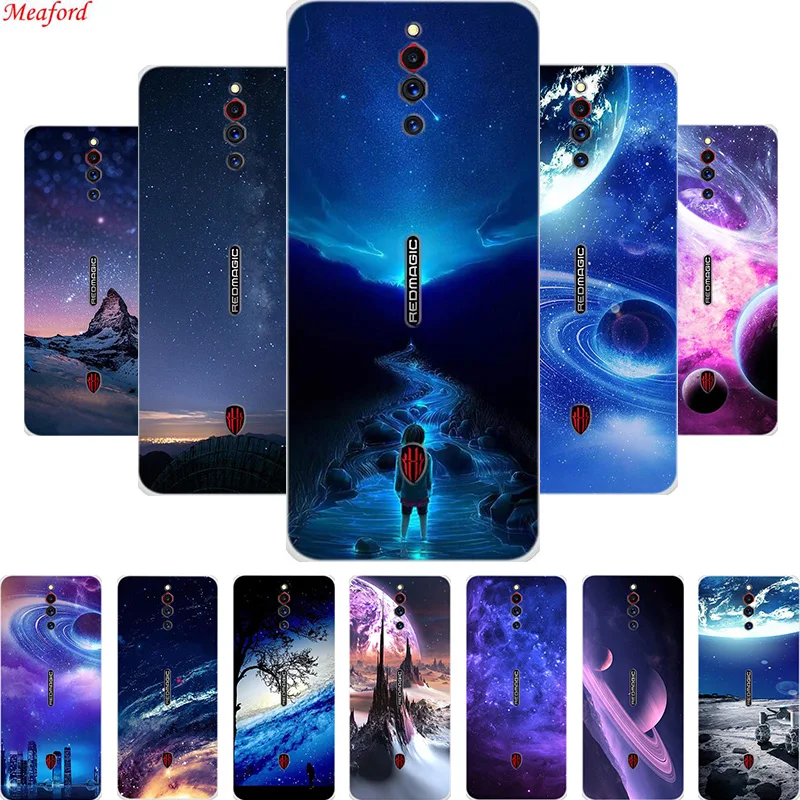 Популярный чехол для ZTE nubia Red Magic на заднюю панель из мягкого силикона с рисунком