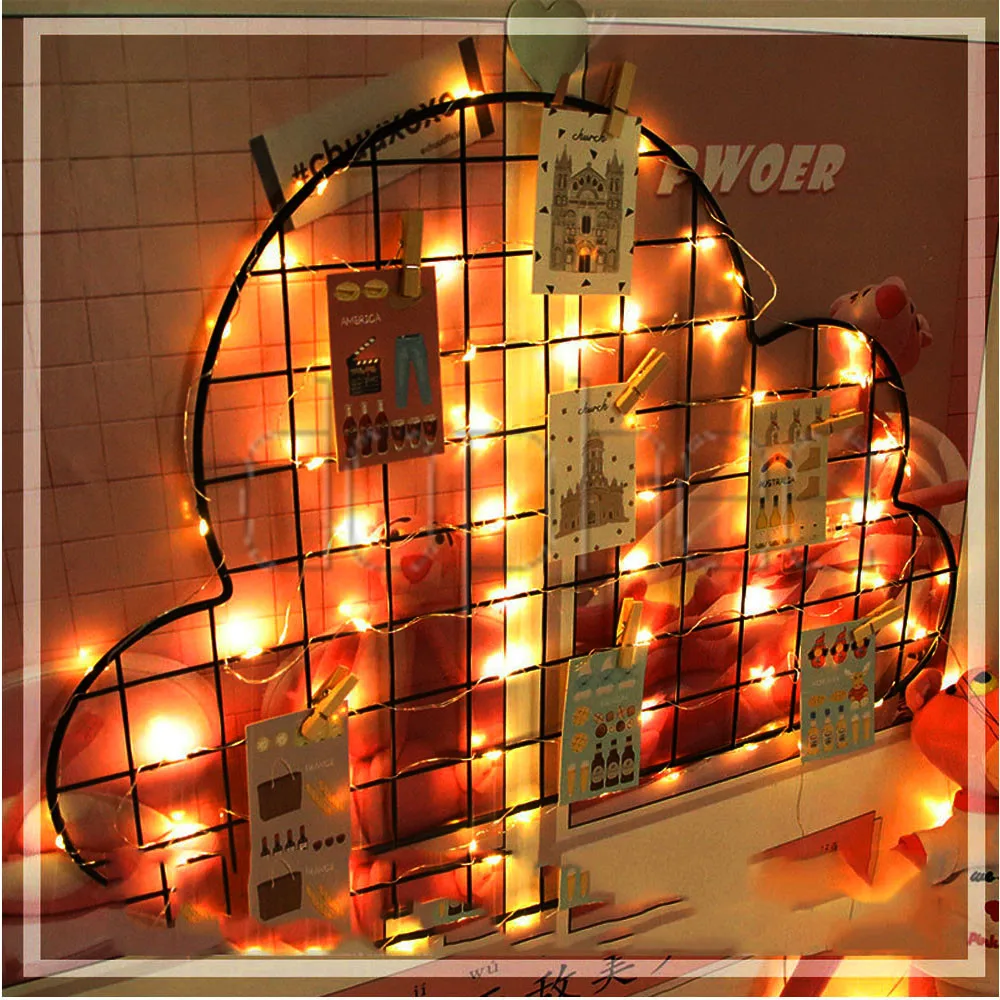 

dophee 2M 20 LED Photo wooden Clip String Lights Outdoor Battery Operated Garland Christmas Decoration Party Wedding Xmas