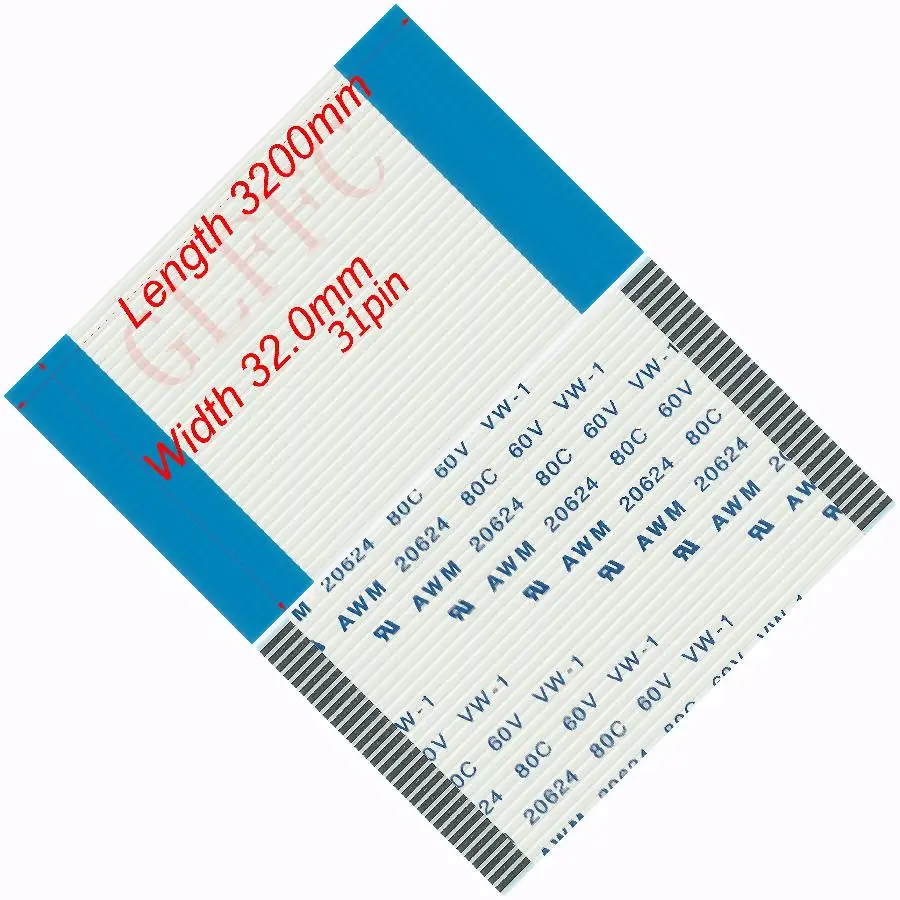 31pin 1,0 шаг 2000 мм-3600 мм a-тип Гибкий плоский кабель FFC awm 20624 ROHS для ttl lcd DVD Компьютера - Цвет: 3200