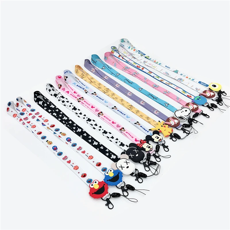 Милый мультяшный брелок ремешки на шею для ключей ID Card Pass Gym USB Phone lanyard DIY