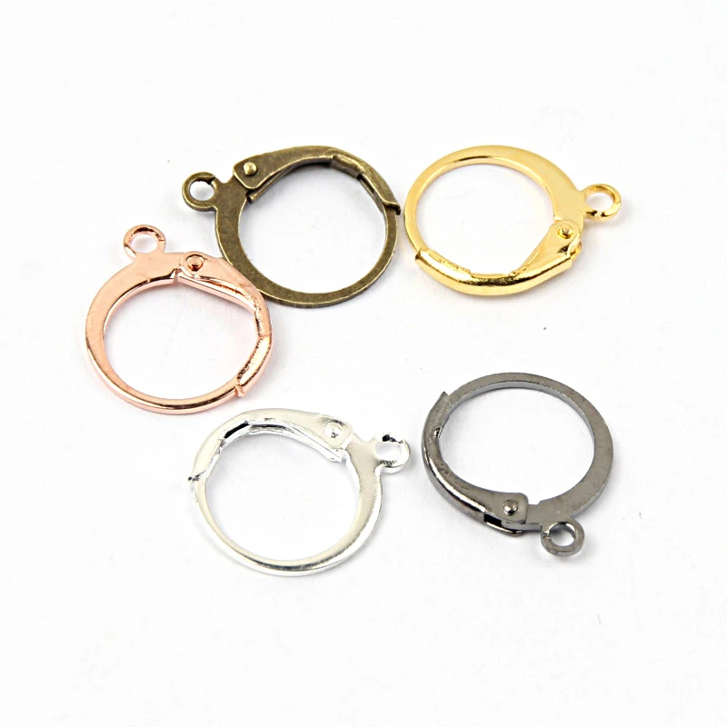 Ganchos de pendiente de de bronce Base de ajuste de alambre para joyería DIY, accesorios para hacer bisutería, 12x14mm, 20 Uds.|Piezas de cierre y de joyería| - AliExpress