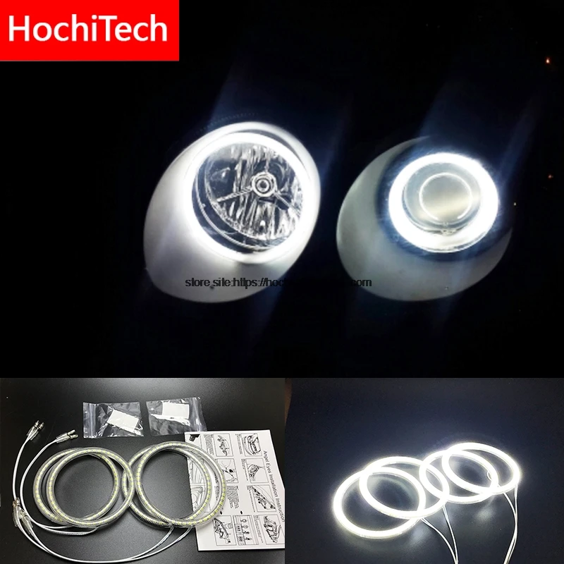 HochiTech для hyundai Sonata 2002-2005 ультра яркий SMD белый светодиодный ангельские глазки 2600LM 12 В halo Кольцо Комплект дневной ходовой светильник DRL