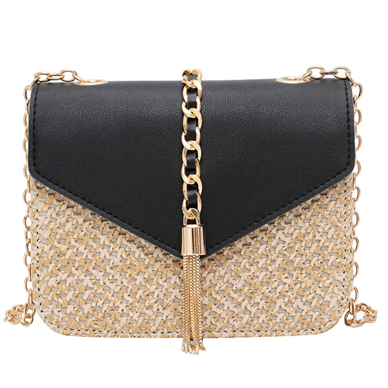 

Sweet lady's small square bag ladies hot-selling shoulder bag fashionable all-match straw woven lady messenger bag beach bag