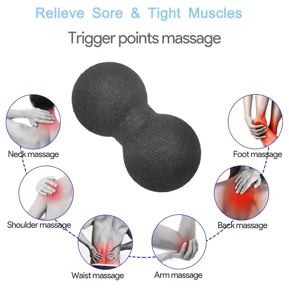 Peanut Massage Ball Set Lacrosse Ball Physical Trigger Point Therapy Myofascial Muscle Knots Yoga Crossfit Self Massage