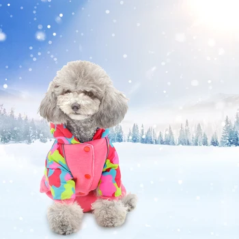 

Pet Clothes Waterproof Pet Coat with Hat Winter Dog Outfits Warm Dog Apparel Soft Windproof for Small Medium Large Dogs Pet