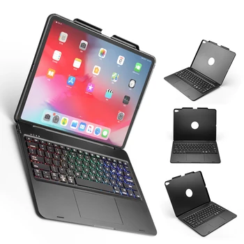 

For iPad Pro 12 9 2018 Case with Keyboard Trackpad Touchpad 7 Colors Backlit For Tablet iPad Pro 12.9 Bluetooth Keyboard Case