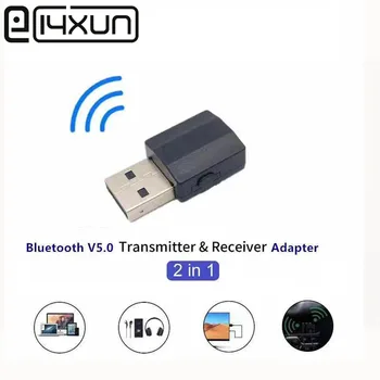 

2 in1 bluetooth 5.0 Audio Receiver Transmitter Wireless Adapter Mini 3.5mm AUX Stereo Bluetooth Transmitter For TV PC Speaker