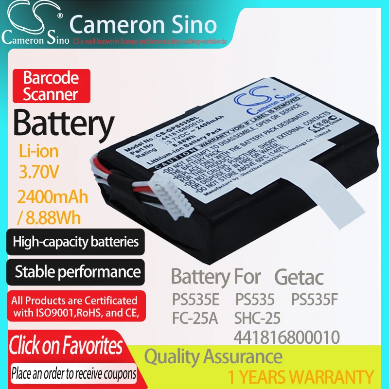 Batteria Cameronsino Per Getac Ps535E Ps535 Ps535F Shc-25 Collettore Di Dati Adatto Per Getac 441816800010 Scanner Di Codici A Barre Batteria