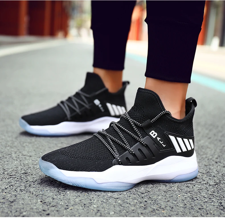 BOUSSAC Man High-top Jordan Basketball Shoes Breathable Nonslip Sneakers Air Cushion Jordan Shoes Outdoor Tennis Trainers