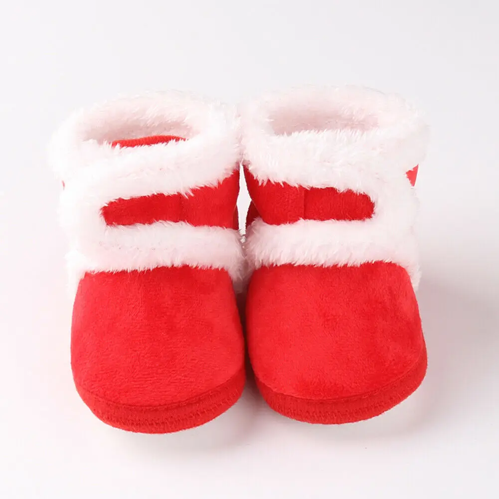 Обувь для маленьких девочек; обувь с мягкой подошвой для младенцев; зимние теплые ботинки для новорожденных; цвет розовый, красный, хаки; 0-18 месяцев - Цвет: C