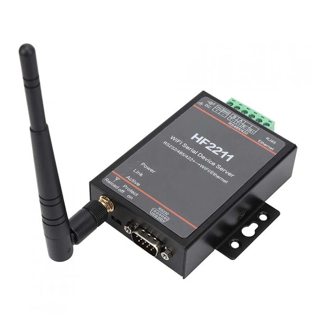HF-2211 Serial Port Server ModbusTCP/RTU Interchange RS422/232/485 to WiFi model 