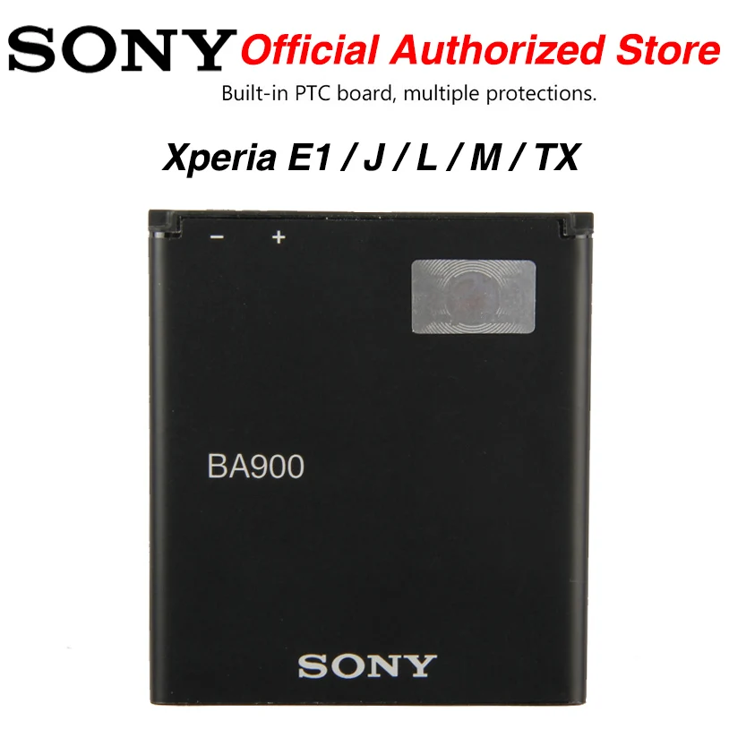 

Original Sony 1700m BA900 Battery for sony Xperia E1 / J / L / M / TX LT29i ST26i C1904 C2105 S36h ST26a BA-900